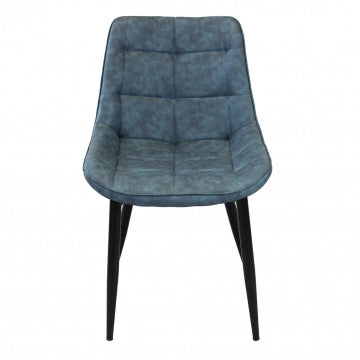 POLTRONA WINOA SEDUTA E SCHIENALA IN ECOPELLE E STRUTTURA IN METALLO 44X50X83H CM OKX