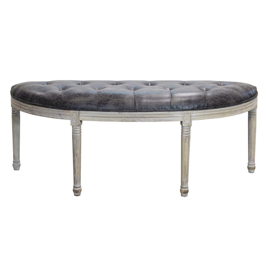 PANCA MARGI IN IN ECOPELLE VINTAGE DI COLORE TAUPE