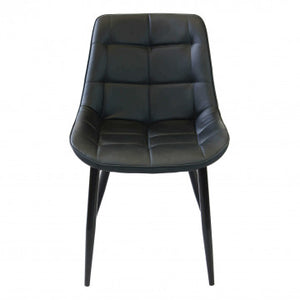 POLTRONA WINONA IN ECOPELLE CON STRUTTURA IN METALLO 59 X 51 X 82 CM NERO OKX