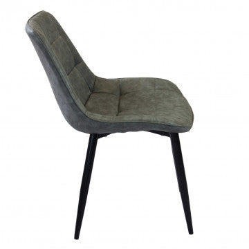 POLTRONA WINONA IN ECOPELLE CON STRUTTURA IN METALLO 59 X 51 X 82 CM GRIGIO OKX