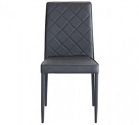 SEDIA BLOSSOM CON RIVESTIMENTO IN ECOPELLE GRIGIO SCURO