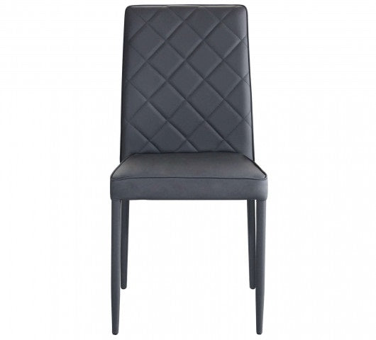 SEDIA BLOSSOM CON RIVESTIMENTO IN ECOPELLE GRIGIO SCURO