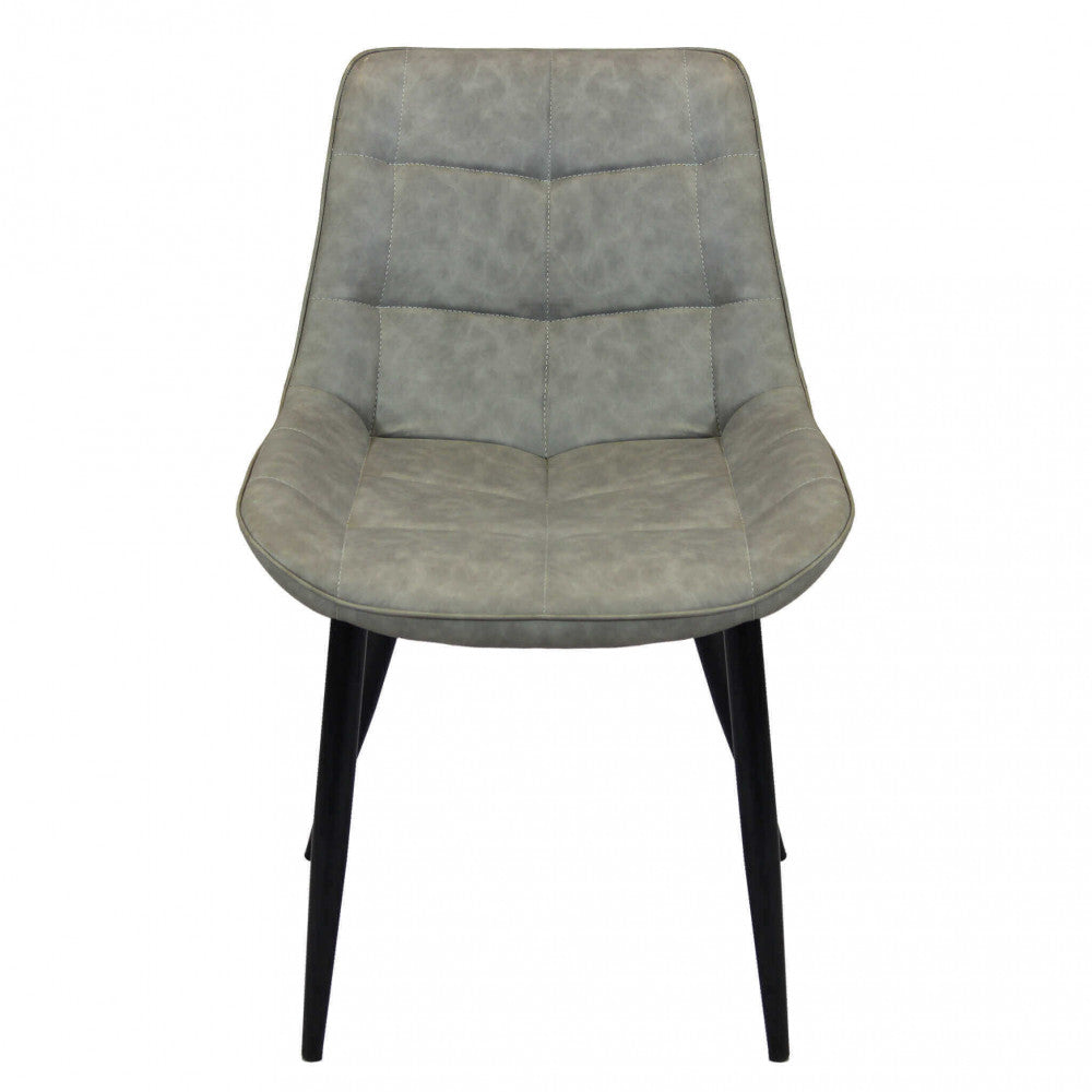 POLTRONA WINONA IN ECOPELLE CON STRUTTURA IN METALLO 59 X 51 X 82 CM TORTORA OKX