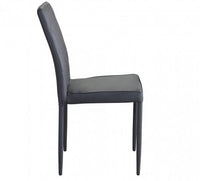 SEDIA BLOSSOM CON RIVESTIMENTO IN ECOPELLE GRIGIO SCURO