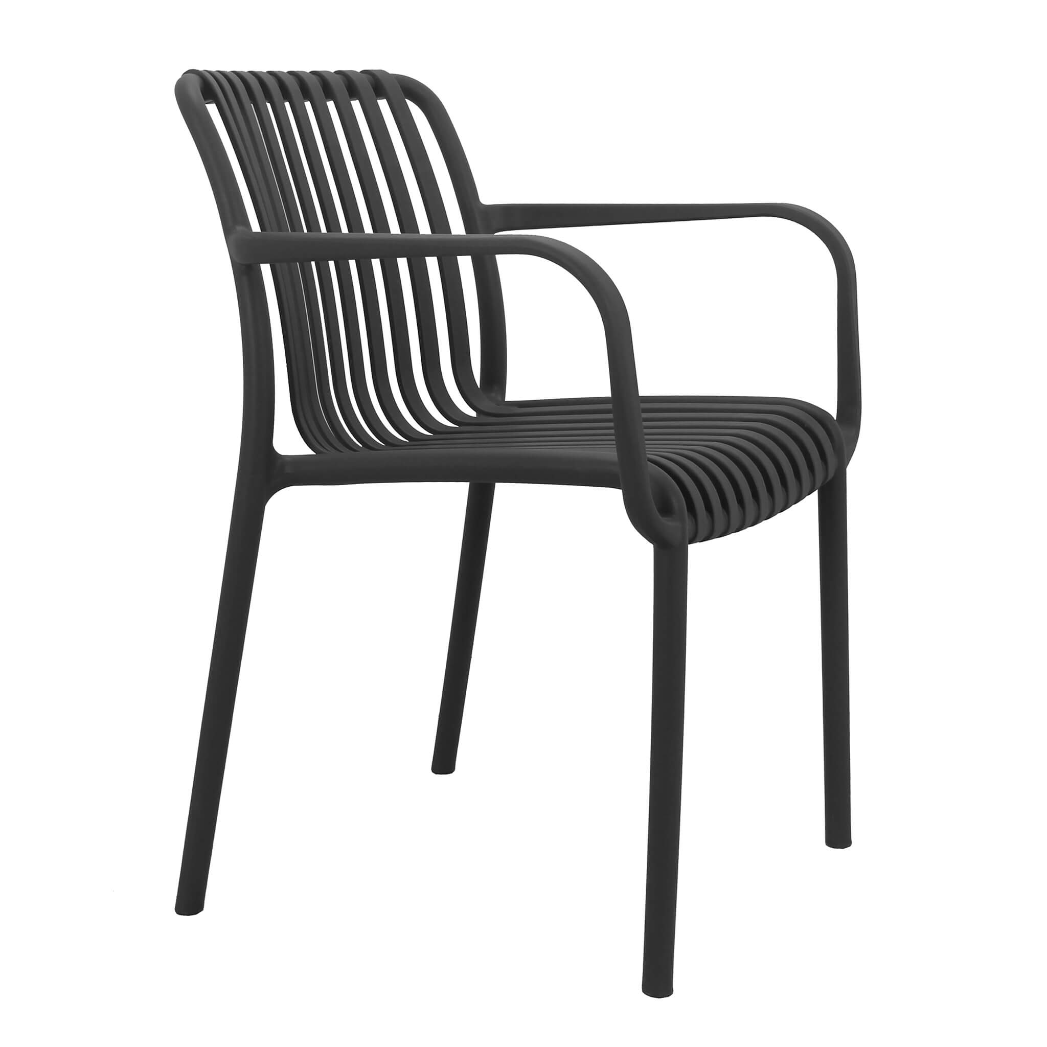 GIULY POLTRONA IMPILABILE IN POLIPROPILENE 58X57X80 CM ANTRACITE