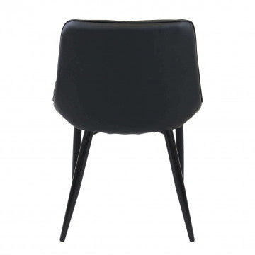 POLTRONA WINONA IN ECOPELLE CON STRUTTURA IN METALLO 59 X 51 X 82 CM NERO OKX