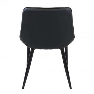 POLTRONA WINONA IN ECOPELLE CON STRUTTURA IN METALLO 59 X 51 X 82 CM NERO OKX