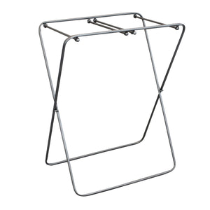 CESTA PORTA BIANCHERIA IN TESSUTO BIANCO E STRUTTURA IN FERRO