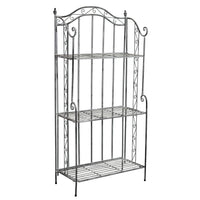 SCAFFALE PORTAVASI SELENE CON 3 PIANI IN COLORE BIANCO OSSIDATO