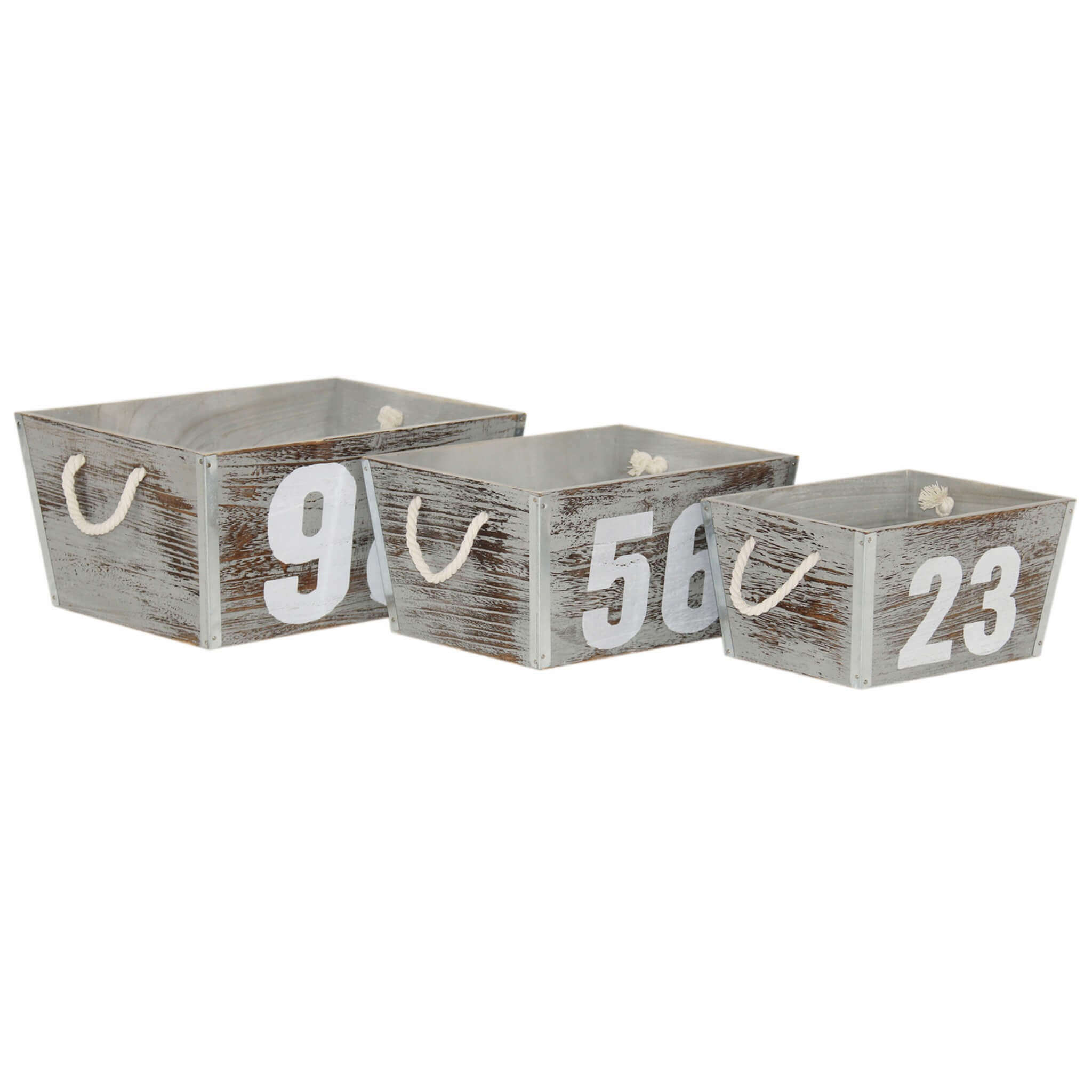 SET DI 3 CASSETTE IN LEGNO ZOE PORTA OGGETTI