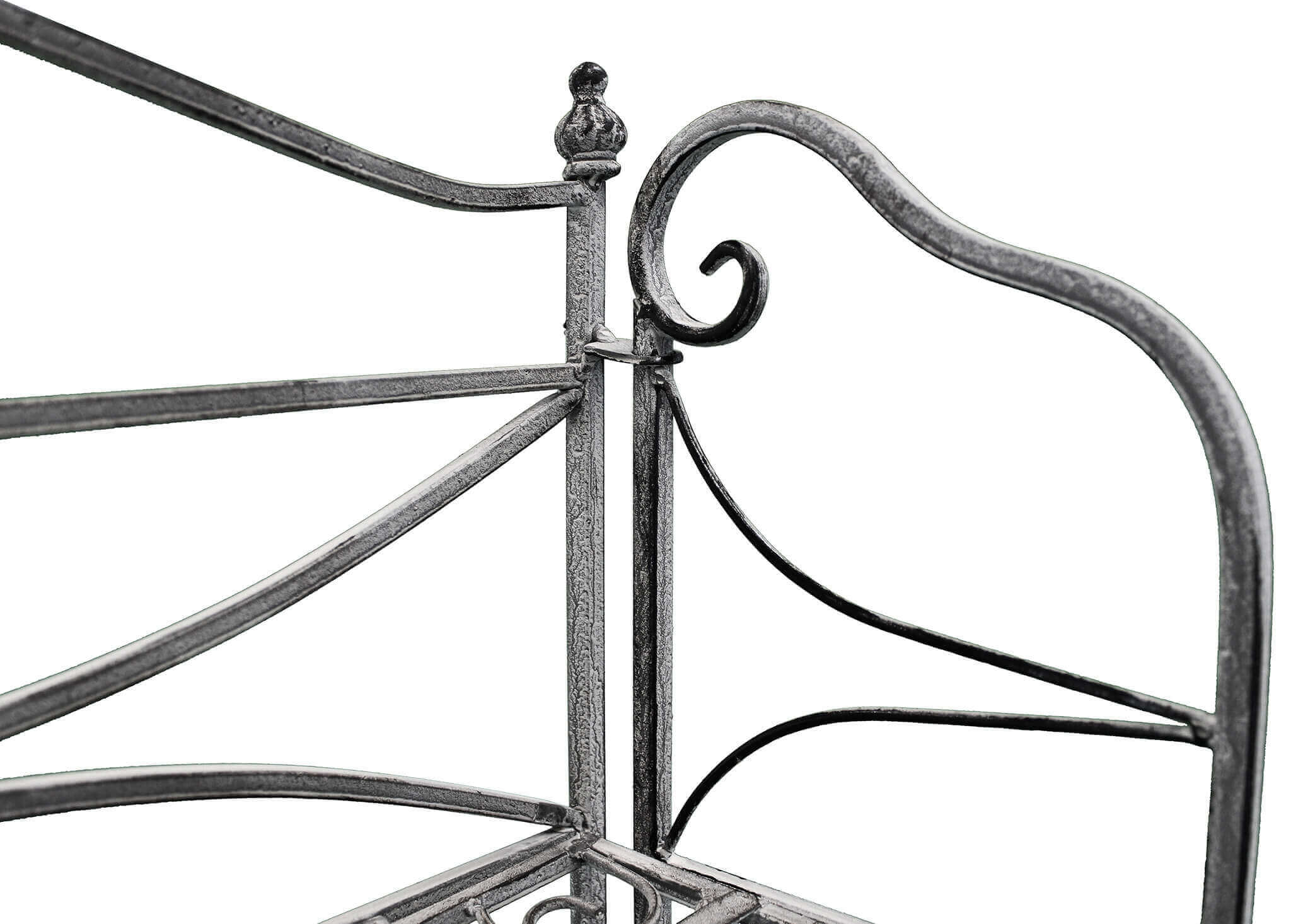 SCAFFALE PORTAVASI NOELLE CON 4 PIANI IN COLORE BIANCO OSSIDATO 61 X 32X H156 CM