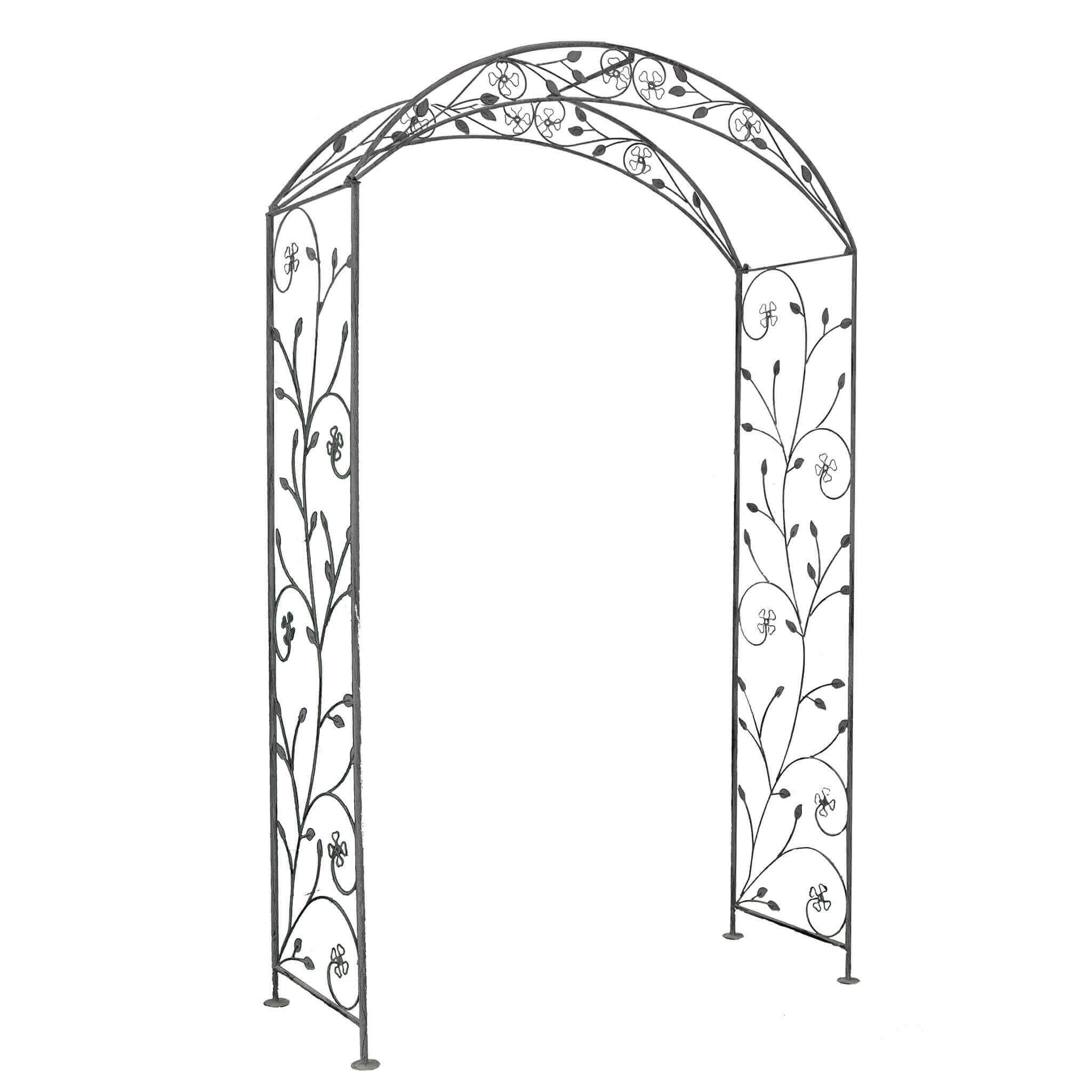 ARCO ANDERSON GRIGIO ANTICO IN ACCIAIO VERNICIATO A POLVERE 135 X 47,5 X H230CM