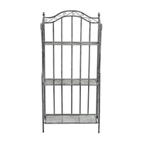 SCAFFALE PORTAVASI SELENE CON 3 PIANI IN COLORE BIANCO OSSIDATO