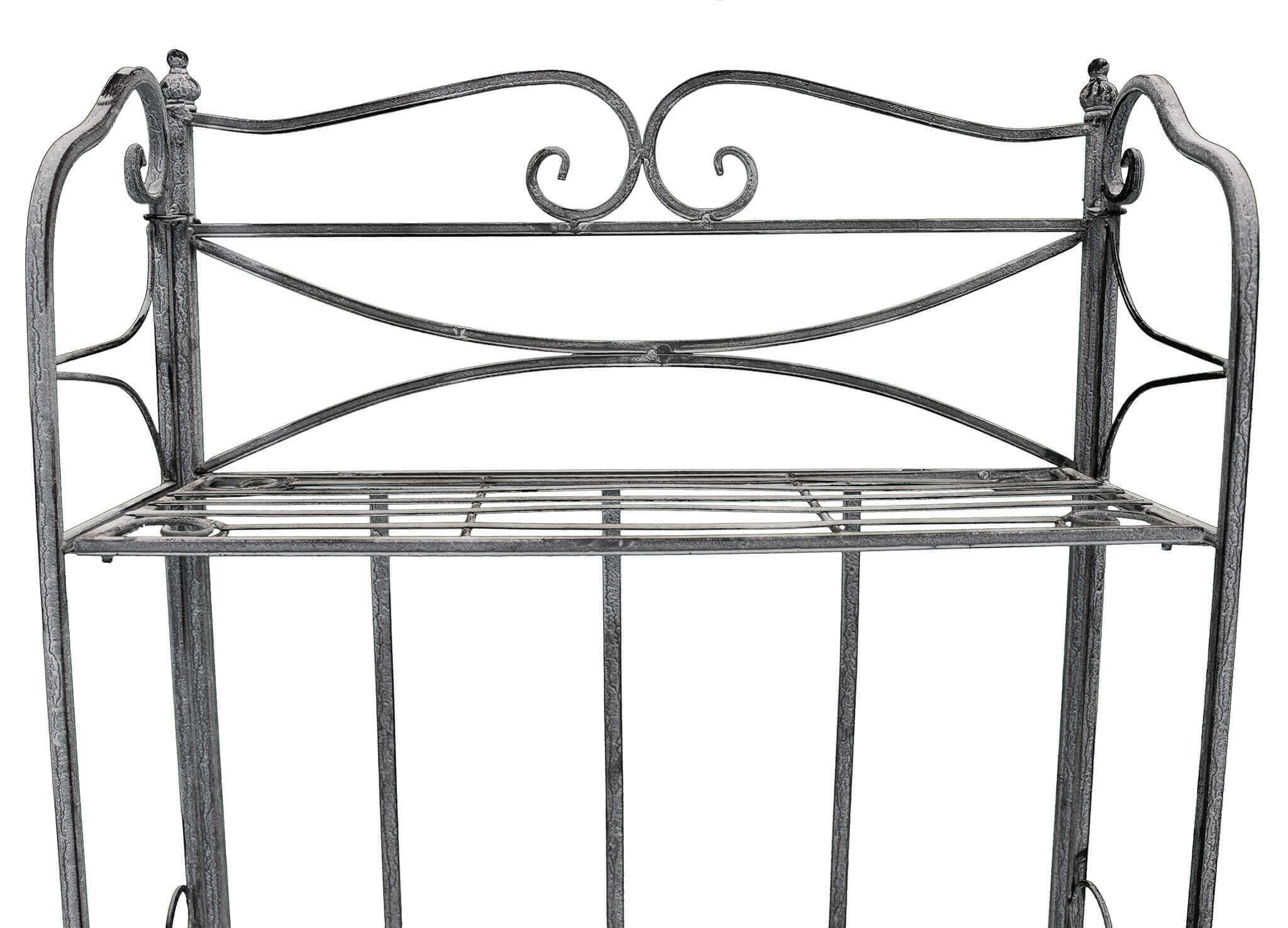 SCAFFALE PORTAVASI NOELLE CON 4 PIANI IN COLORE BIANCO OSSIDATO 61 X 32X H156 CM