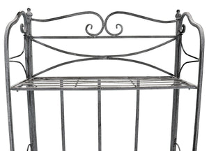 SCAFFALE PORTAVASI NOELLE CON 4 PIANI IN COLORE BIANCO OSSIDATO 61 X 32X H156 CM