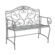 PANCA DOLLIE IN ACCIAIO VERNICIATO BIANCO OSSIDATO 103 X 54 X H95 CM