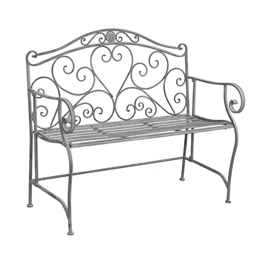 PANCA DOLLIE IN ACCIAIO VERNICIATO BIANCO OSSIDATO 103 X 54 X H95 CM