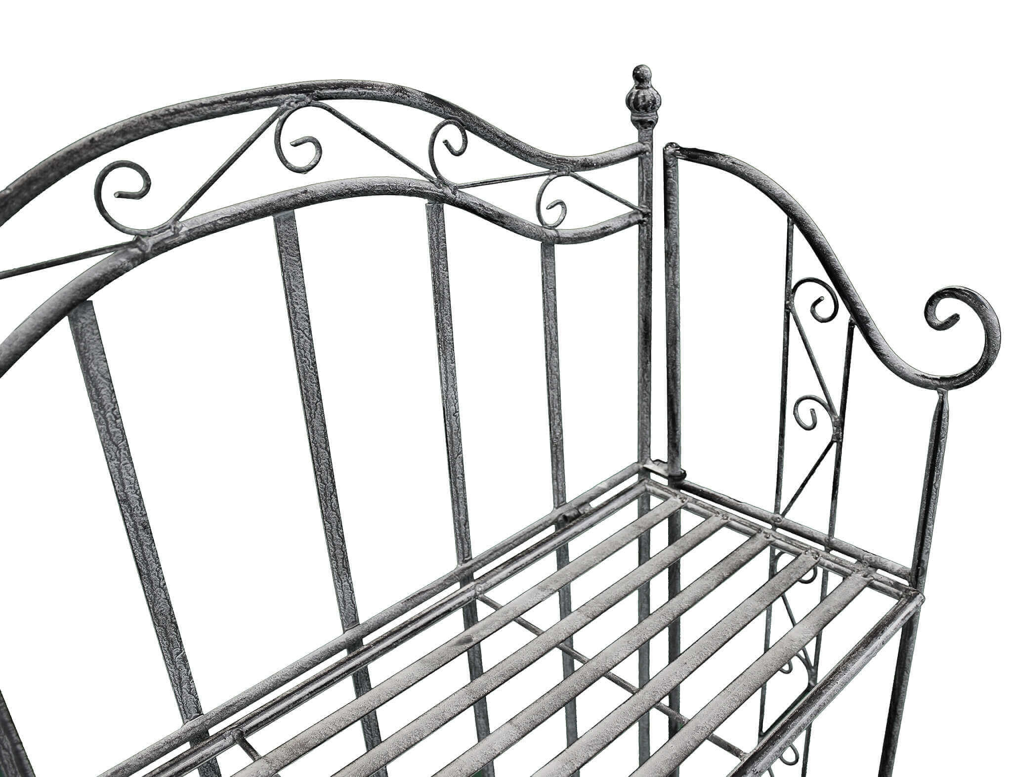 SCAFFALE PORTAVASI SELENE CON 3 PIANI IN COLORE BIANCO OSSIDATO