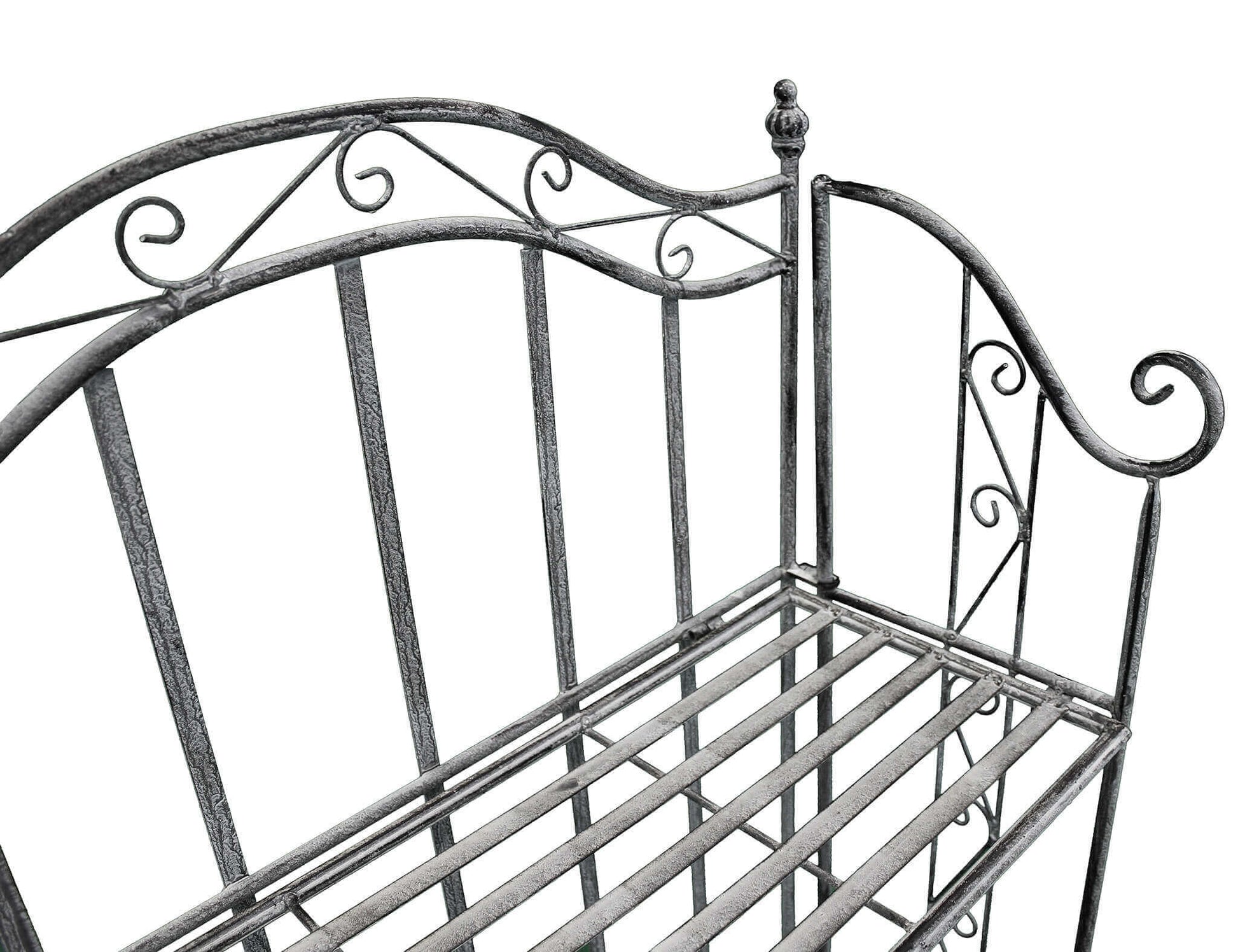 SCAFFALE PORTAVASI SELENE CON 3 PIANI IN COLORE BIANCO OSSIDATO