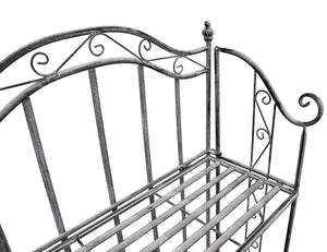 SCAFFALE PORTAVASI SELENE CON 3 PIANI IN COLORE BIANCO OSSIDATO