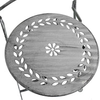 SET BISTROT JEANETTE STRUTTURA IN ACCIAIO IN COLORE BIANCO OSSIDATO