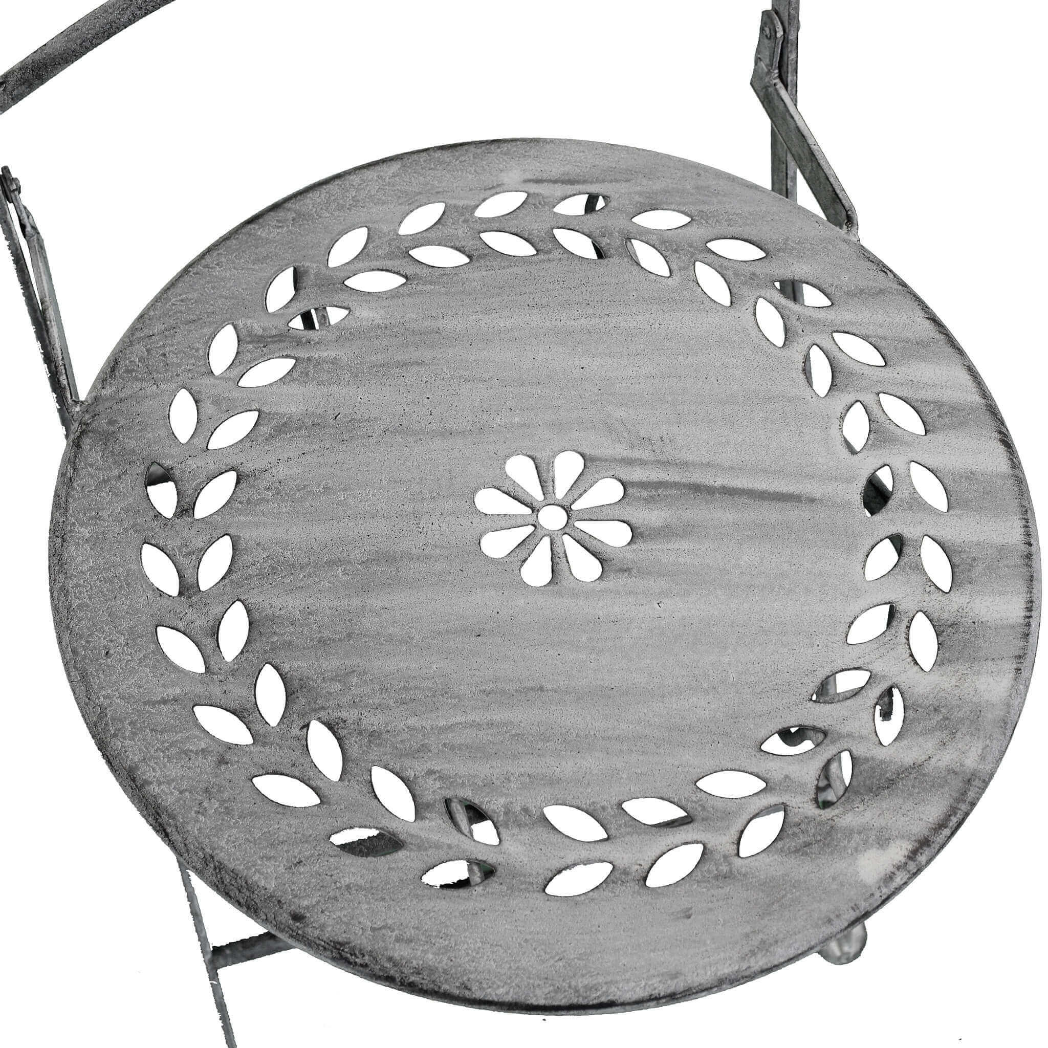 SET BISTROT JEANETTE STRUTTURA IN ACCIAIO IN COLORE BIANCO OSSIDATO