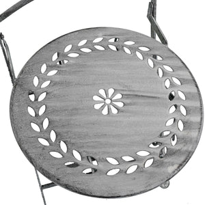 SET BISTROT JEANETTE STRUTTURA IN ACCIAIO IN COLORE BIANCO OSSIDATO