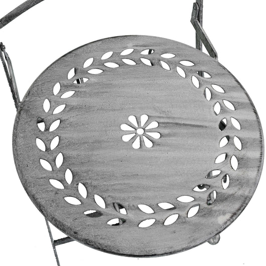 SET BISTROT JEANETTE STRUTTURA IN ACCIAIO IN COLORE BIANCO OSSIDATO