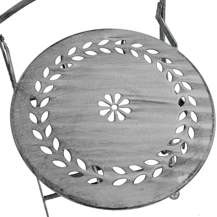 SET BISTROT JEANETTE STRUTTURA IN ACCIAIO IN COLORE BIANCO OSSIDATO