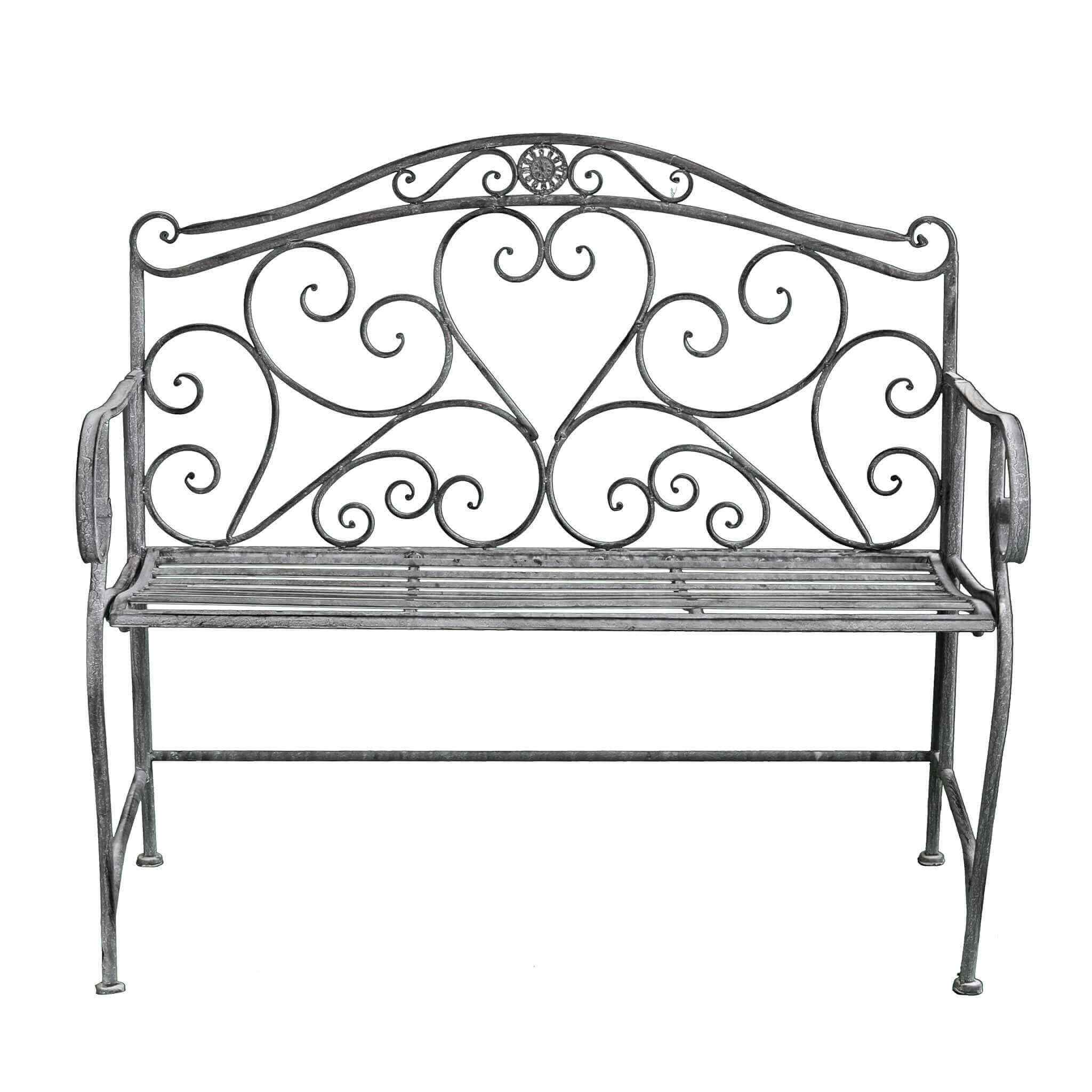 PANCA DOLLIE IN ACCIAIO VERNICIATO BIANCO OSSIDATO 103 X 54 X H95 CM