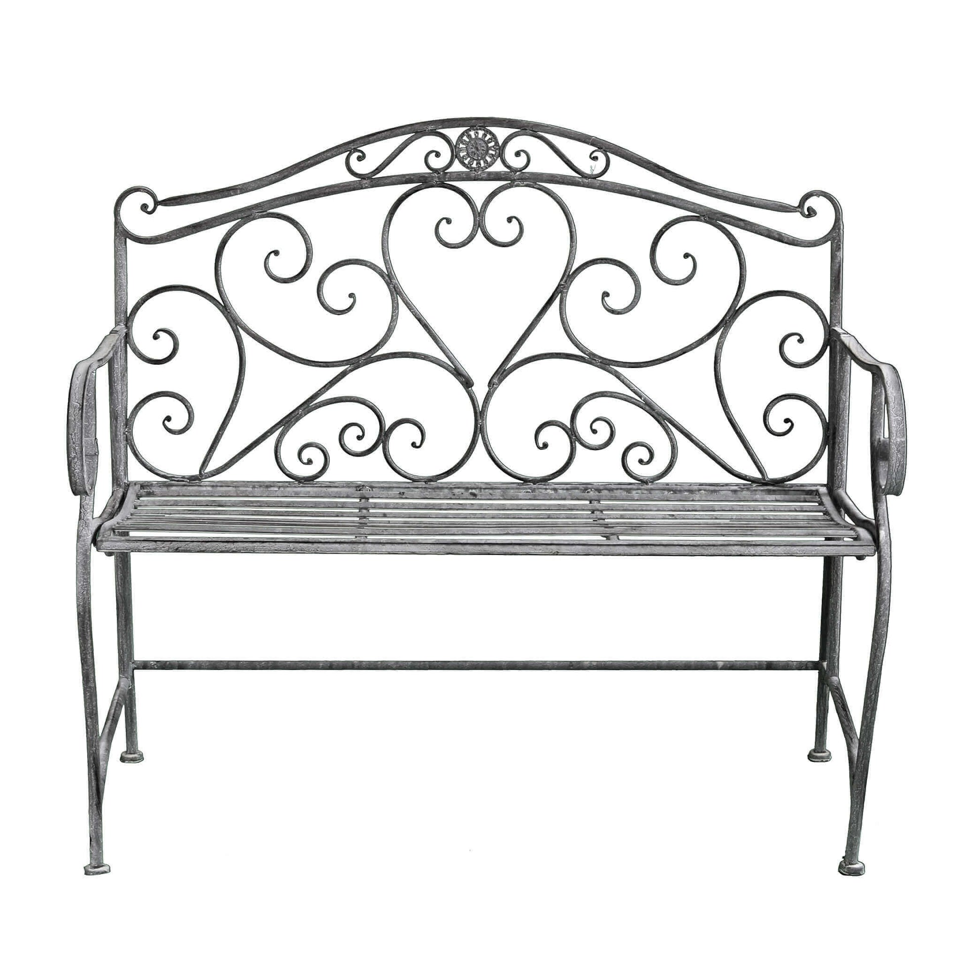 PANCA DOLLIE IN ACCIAIO VERNICIATO BIANCO OSSIDATO 103 X 54 X H95 CM