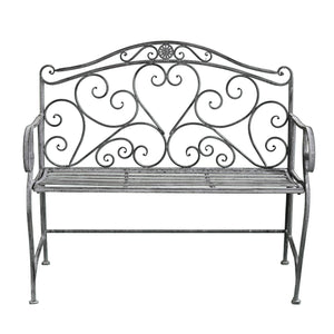 PANCA DOLLIE IN ACCIAIO VERNICIATO BIANCO OSSIDATO 103 X 54 X H95 CM