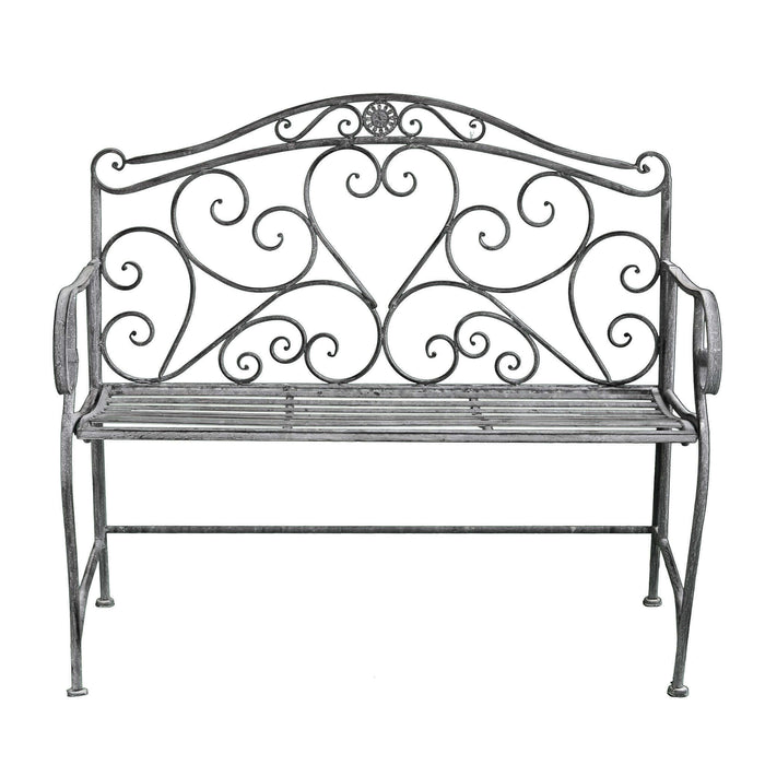 PANCA DOLLIE IN ACCIAIO VERNICIATO BIANCO OSSIDATO 103 X 54 X H95 CM