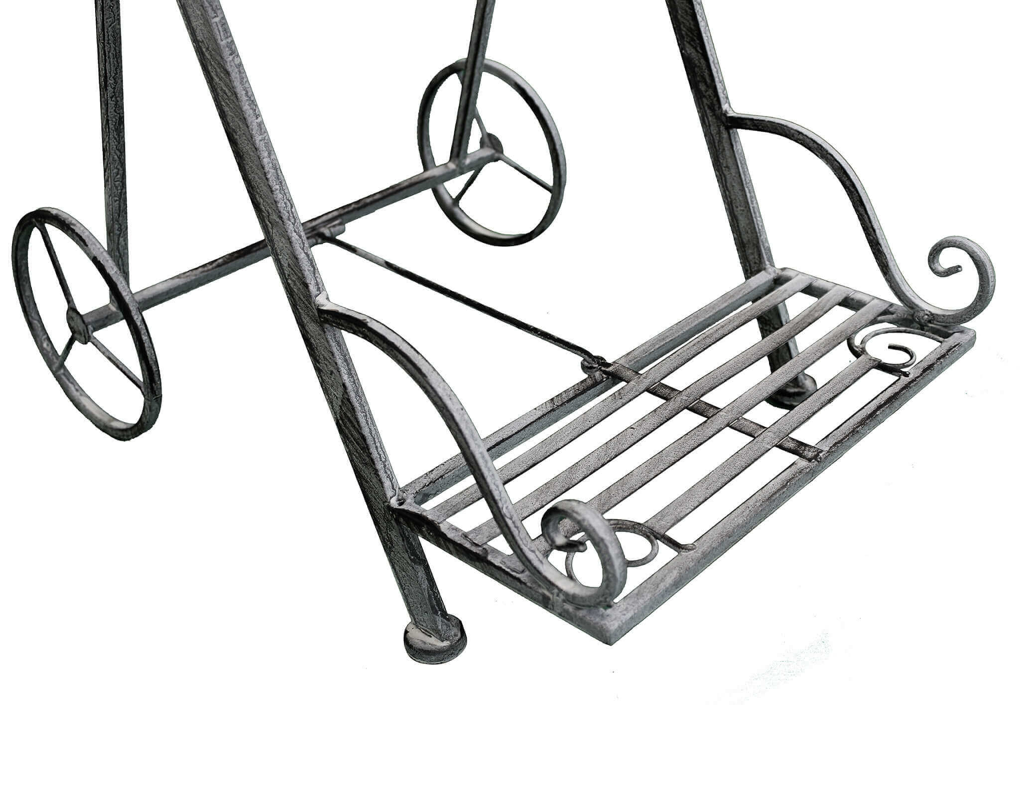 SCAFFALE PORTAVASI KIMBERLY CON 3 PIANI IN COLORE BIANCO OSSIDATO