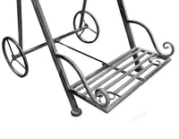 SCAFFALE PORTAVASI KIMBERLY CON 3 PIANI IN COLORE BIANCO OSSIDATO