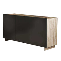 CREDENZA CARLILE ANTRACITE E ROVERE CHIARO 150 X 41,5 X H76 CM