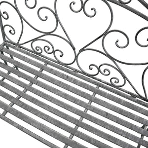 PANCA DOLLIE IN ACCIAIO VERNICIATO BIANCO OSSIDATO 103 X 54 X H95 CM