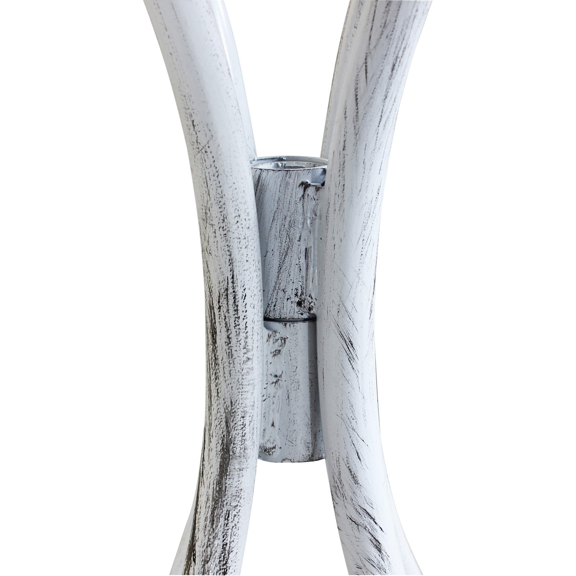SET BISTROT ALISON STRUTTURA IN ACCIAIO IN COLORE BIANCO ANTICO E MARMO