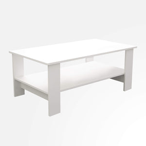 TAVOLINO MATCH DA SALOTTO IN COLORE BIANCO 100 X 55 X H41 CM