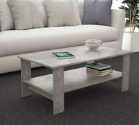 TAVOLINO MATCH PER SALOTTI IN DESIGN MODERNO GRIGIO EFFETTO CEMENTO