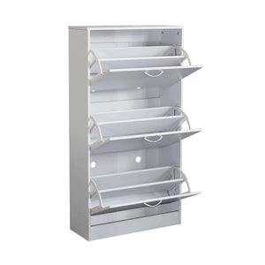 SCARPIERA VICKY BIANCA CON 3 ANTE A RIBALTA 60 X 24 X H115 CM