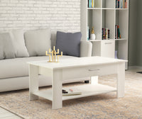 TAVOLINO MYRTO PER SALOTTI IN DESIGN MODERNO BIANCO