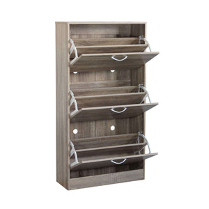 SCARPIERA VICKY LEGNO NATURALE CON 3 ANTE A RIBALTA 60 X 24 X H115 CM