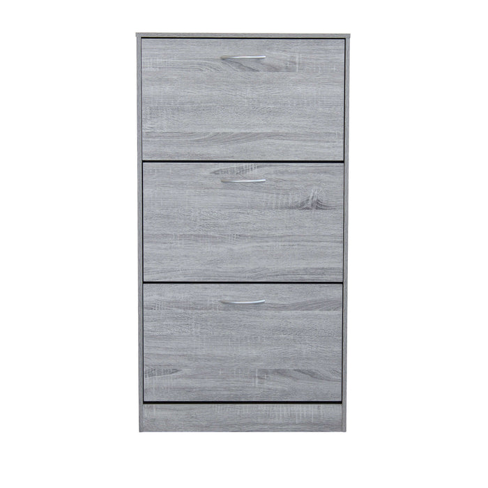 SCARPIERA VICKY GRIGIO CHIARO CON 3 ANTE A RIBALTA 60 X 24 X H115 CM