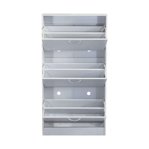 SCARPIERA VICKY BIANCA CON 3 ANTE A RIBALTA 60 X 24 X H115 CM