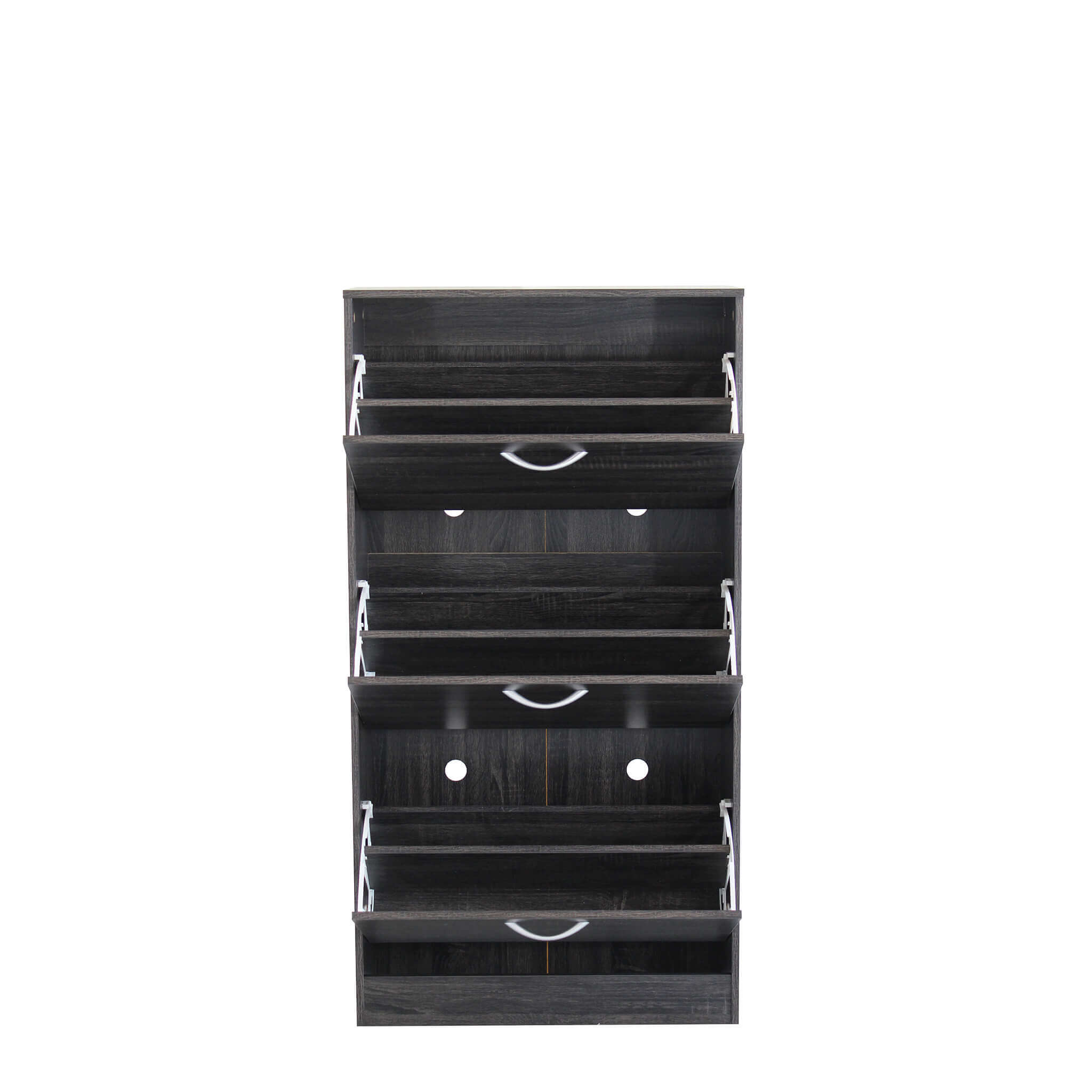 SCARPIERA VICKY GRIGIO SCURO CON 3 ANTE A RIBALTA 60 X 24 X H115 CM