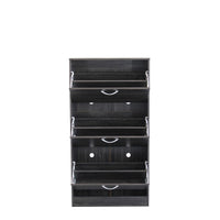 SCARPIERA VICKY GRIGIO SCURO CON 3 ANTE A RIBALTA 60 X 24 X H115 CM