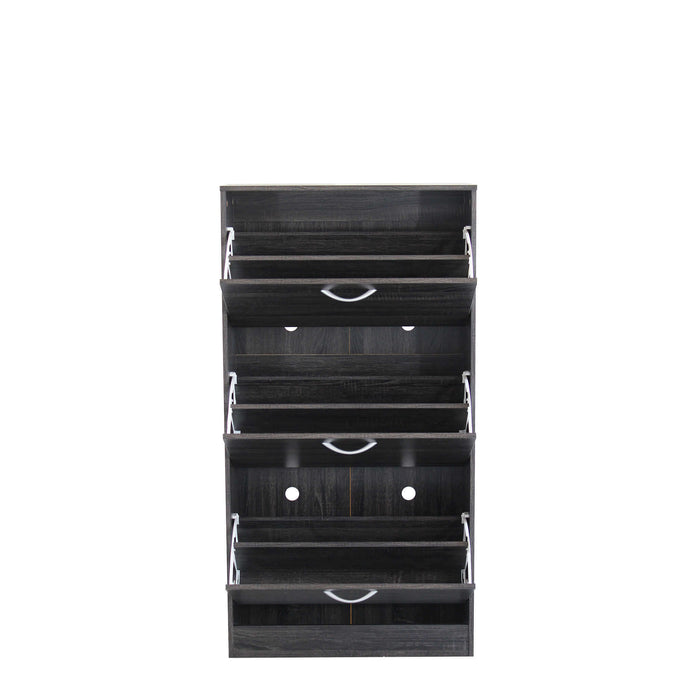 SCARPIERA VICKY GRIGIO SCURO CON 3 ANTE A RIBALTA 60 X 24 X H115 CM