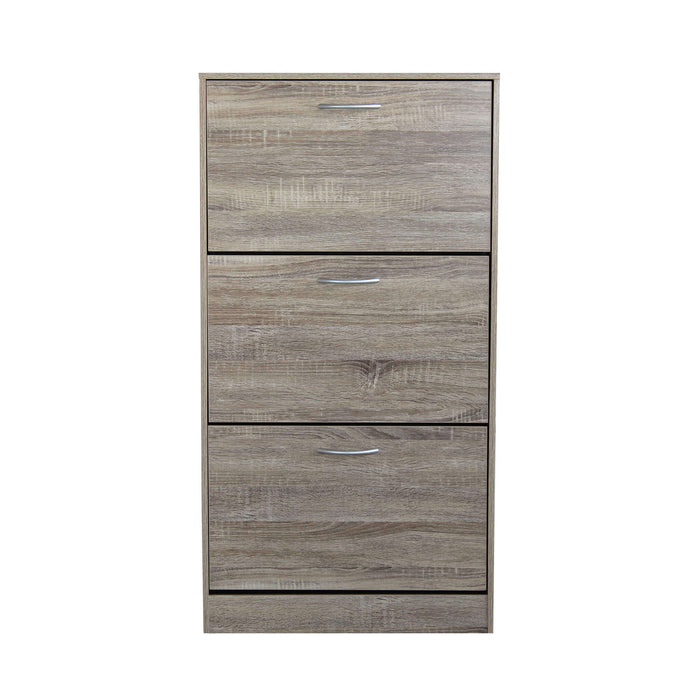 SCARPIERA VICKY LEGNO NATURALE CON 3 ANTE A RIBALTA 60 X 24 X H115 CM