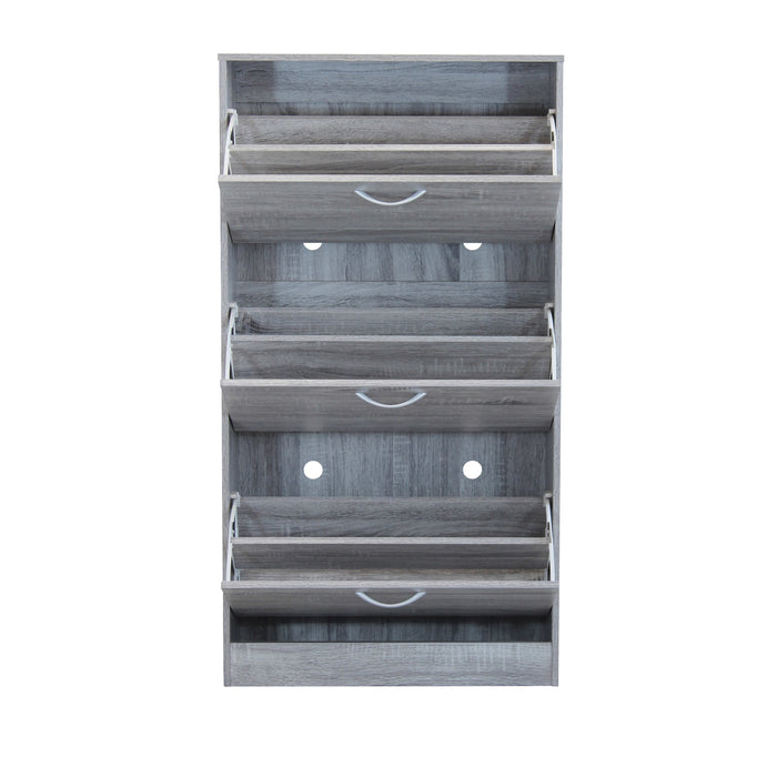 SCARPIERA VICKY GRIGIO CHIARO CON 3 ANTE A RIBALTA 60 X 24 X H115 CM